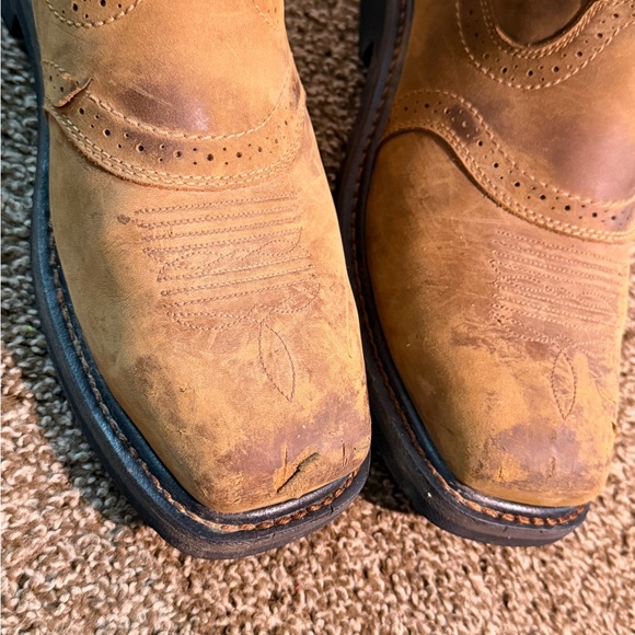 ⭕️SOLD🟥❌Work Boots Ariat Saw Toe Steel Man Brown Size 10 EE" - Picture 6 of 8